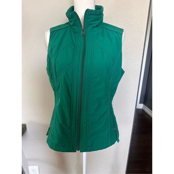Coldwater Creek Green Zip Up Vest Small - Picture 1 of 6